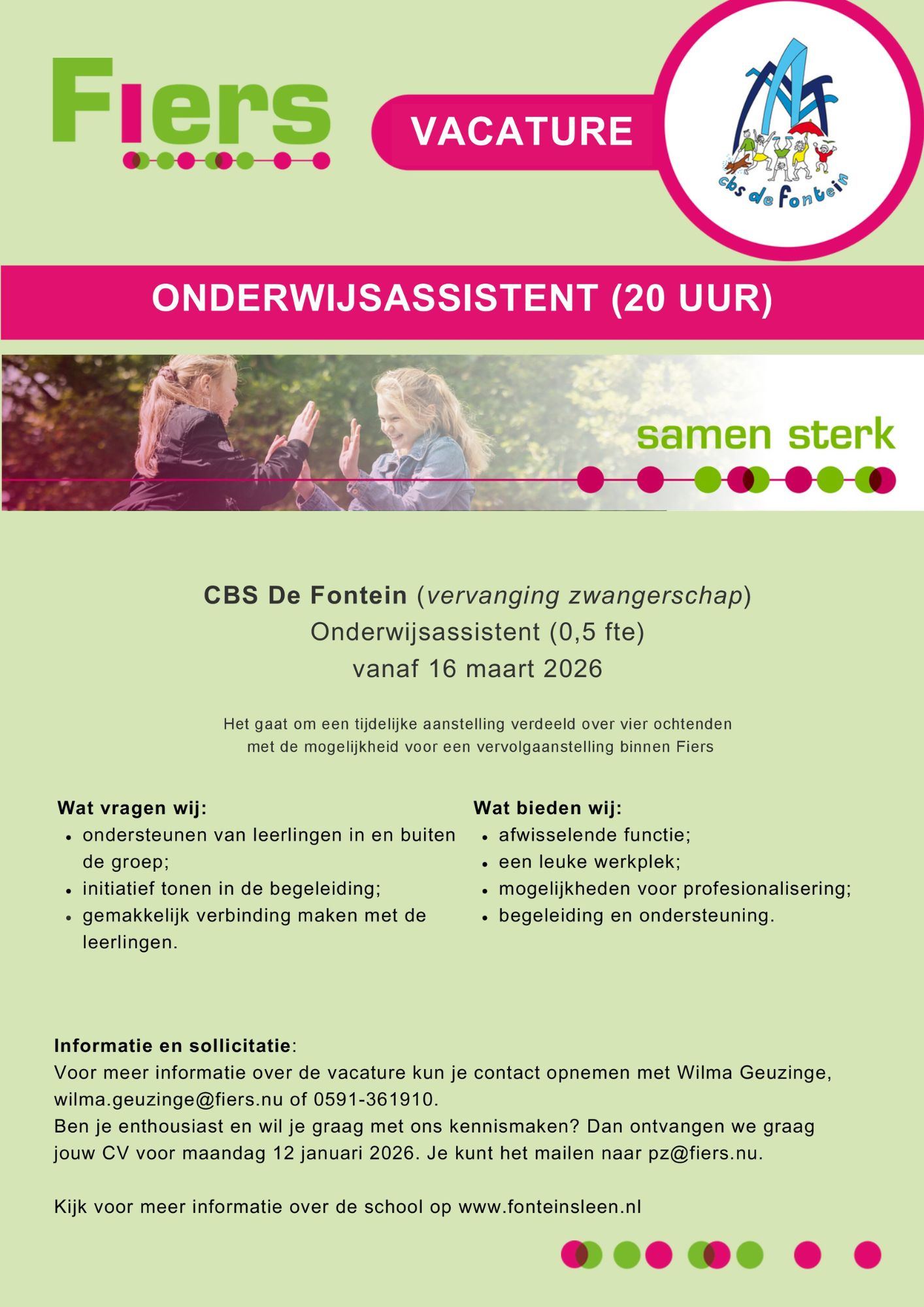 vacature Onderwijsassistent CBS De Fontein.jpg vacature Onderwijsassistent CBS De Fontein.jpg